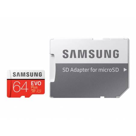 Carte mémoire micro SDXC 64 Go classe 10 avec adaptateur