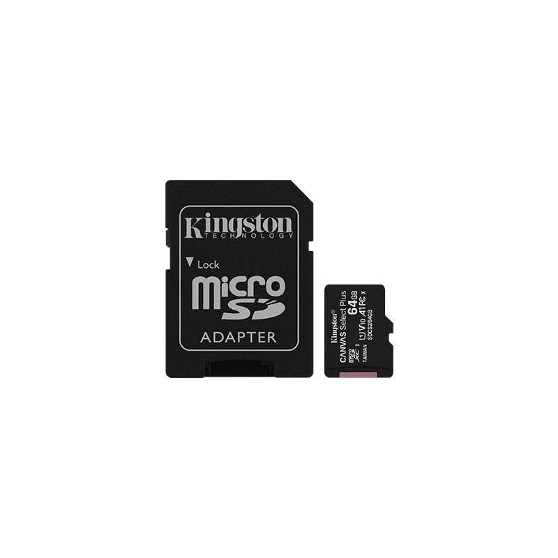 Carte mémoire micro SDXC 64 Go classe 10 avec adaptateur