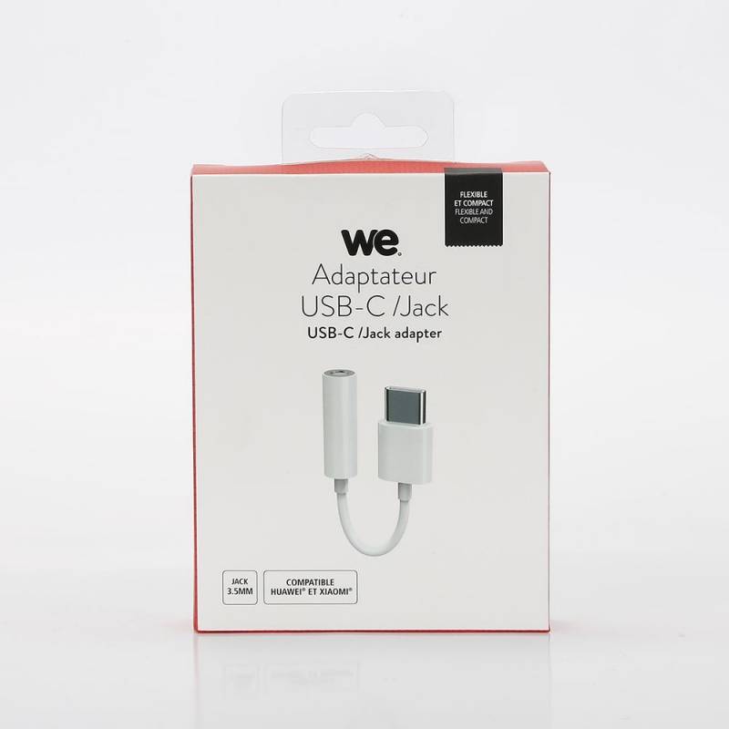 WE - Adaptateur USB-C male/jack 3.5mm femelle