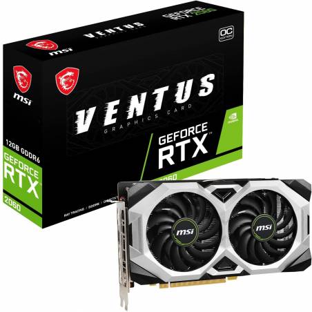 MSI - Carte Graphique RTX 4060 Ventus X2 Black OC 8Go DDR6X