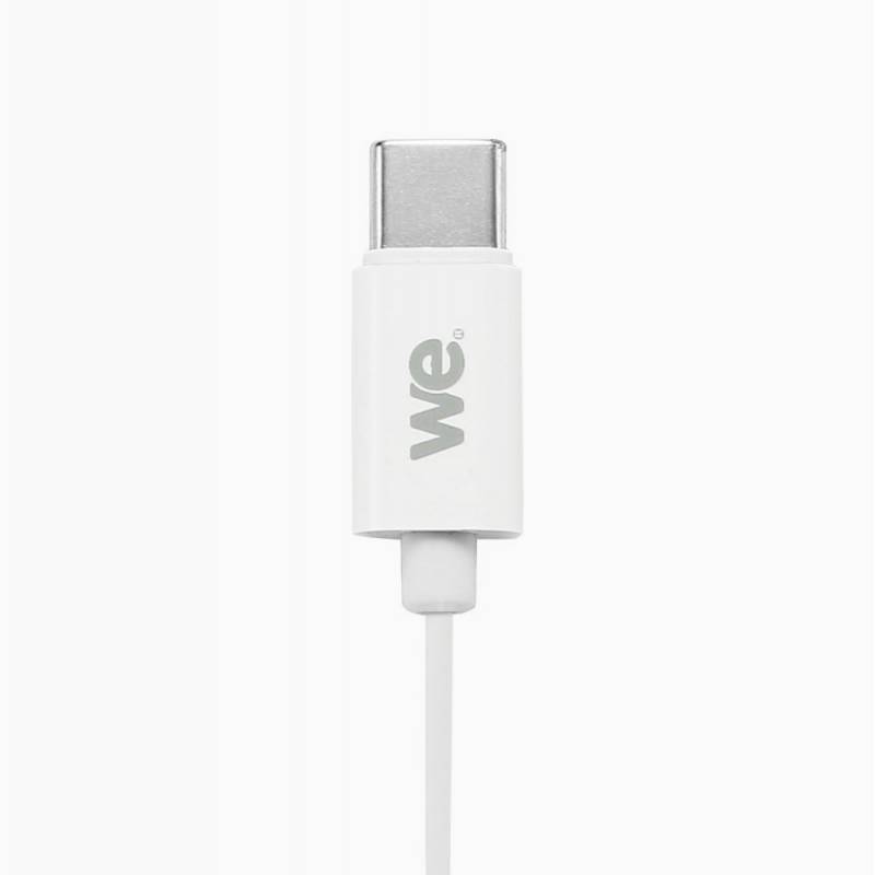 WE - Ecouteur filaire USB-C 1m20 - Blanc