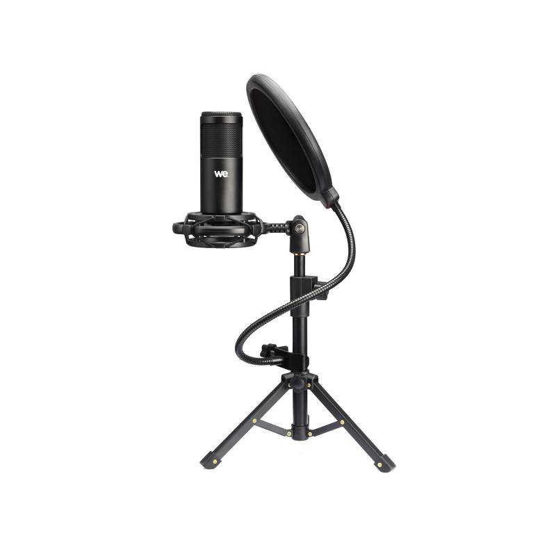 WE - Microphone sur Trépied Réglable Noir