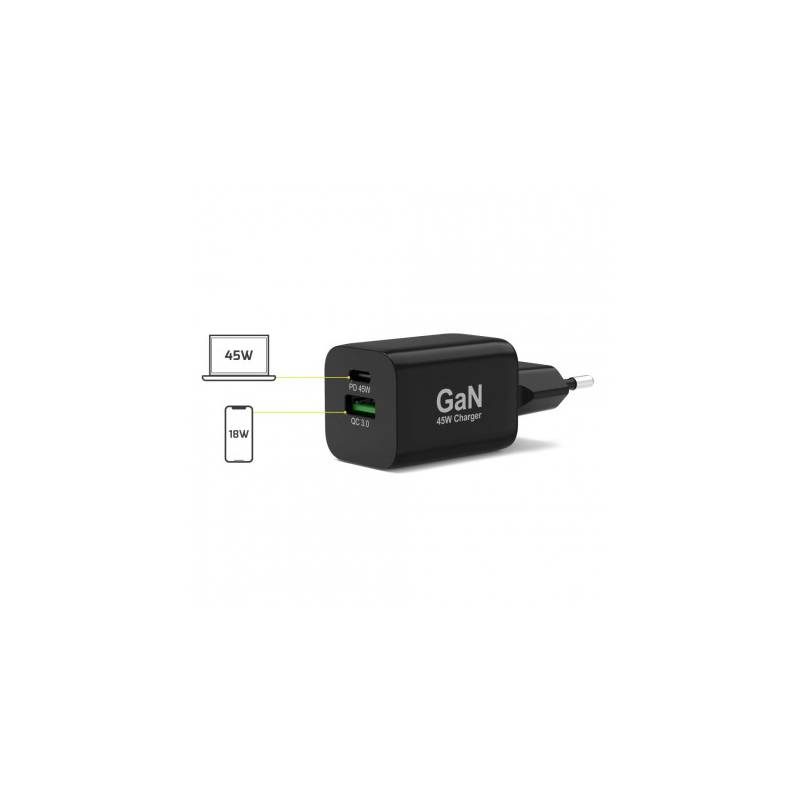 Chargeur 2 Ports USB-A et USB-C - 45W