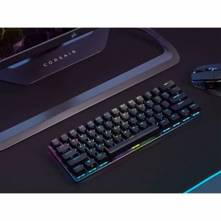 Mini clavier gamer gaming lumineuse led sans fil